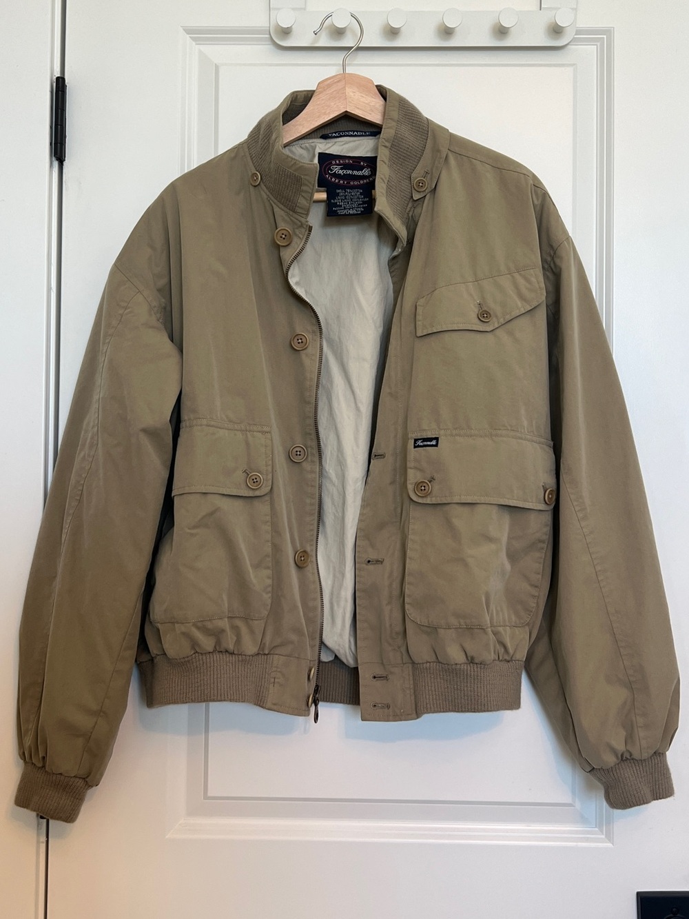 Faconnable Olive Khaki Bomber Jacket